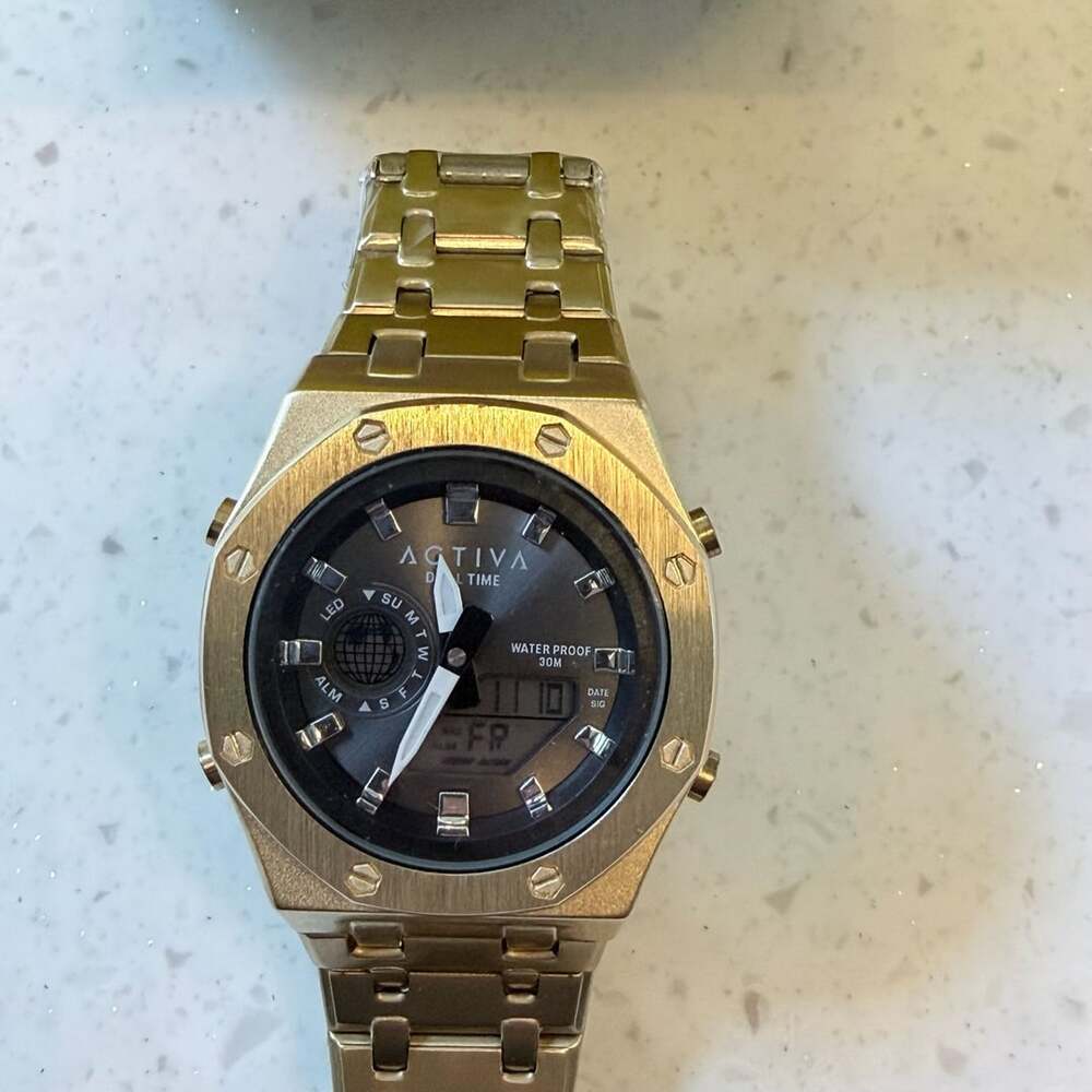 Activa x Invicta Digital Unisex Watch 45.5mm, BLACK GOLD ACWM423-007